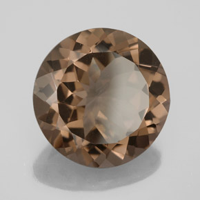 11.67 ct Brown Smoky Quartz Stone, Natural Smoky Quartz in Round Facet Shape for Sale