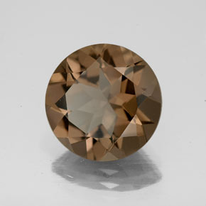 4.10 ct Brown Smoky Quartz Stone, Natural Smoky Quartz in Round Facet Shape for Sale