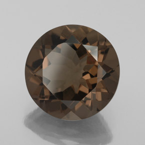 4.16 ct Brown Smoky Quartz Stone, Natural Smoky Quartz in Round Facet Shape for Sale