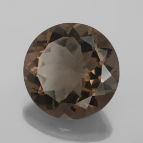 6.23 ct Brown Smoky Quartz Stone, Natural Smoky Quartz in Round Facet Shape for Sale