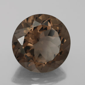 7.23 ct Brown Smoky Quartz Stone, Natural Smoky Quartz in Round Facet Shape for Sale