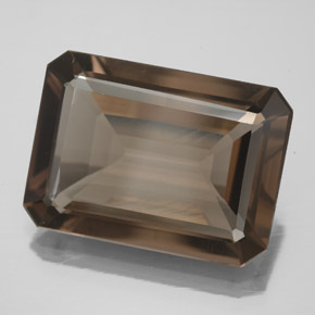 10.70 ct Brown Smoky Quartz Stone, Natural Smoky Quartz in Octagon Facet Shape for Sale