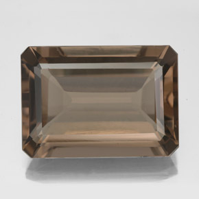 13.62 ct Brown Smoky Quartz Gemstone, Smoky Quartz Gem in Octagon Facet Shape for Sale.