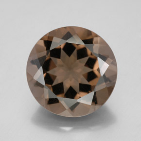 7.19 ct Brown Smoky Quartz Gemstone, Smoky Quartz Gem in Round Facet Shape for Sale.