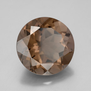 7.19 ct Brown Smoky Quartz Stone, Natural Smoky Quartz in Round Facet Shape for Sale
