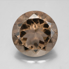 8.45 ct Brown Smoky Quartz Gemstone, Smoky Quartz Gem in Round Facet Shape for Sale.