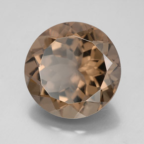 8.45 ct Brown Smoky Quartz Stone, Natural Smoky Quartz in Round Facet Shape for Sale