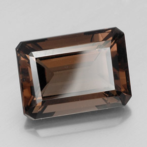 16.65 ct Brown Smoky Quartz Stone, Natural Smoky Quartz in Octagon Facet Shape for Sale