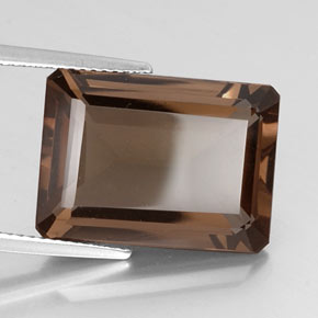 12.92 ct Brown Smoky Quartz Stone, Natural Smoky Quartz in Octagon Facet Shape for Sale