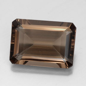 13.06 ct Brown Smoky Quartz Gemstone, Smoky Quartz Gem in Octagon Facet Shape for Sale.