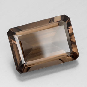 13.06 ct Brown Smoky Quartz Stone, Natural Smoky Quartz in Octagon Facet Shape for Sale