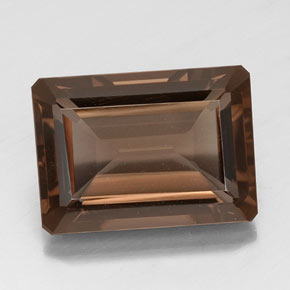 14.50 ct Brown Smoky Quartz Gemstone, Smoky Quartz Gem in Octagon Facet Shape for Sale.