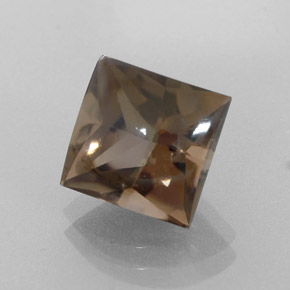 4.37 ct Brown Smoky Quartz Stone, Natural Smoky Quartz in Square Facet Shape for Sale