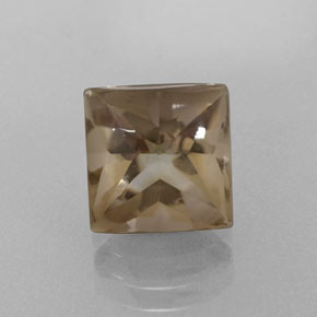 4.20 ct Brown Smoky Quartz Gemstone, Smoky Quartz Gem in Square Buff-Top Shape for Sale.