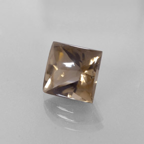 4.51 ct Brown Smoky Quartz Stone, Natural Smoky Quartz in Square Facet Shape for Sale