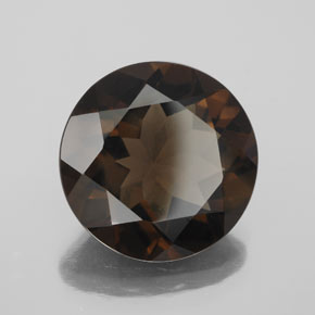 7.31 ct Brown Smoky Quartz Stone, Natural Smoky Quartz in Round Facet Shape for Sale