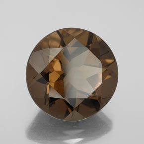 8.90 ct Brown Smoky Quartz Stone, Natural Smoky Quartz in Round Facet Shape for Sale
