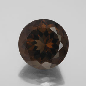 7.80 ct Brown Smoky Quartz Gemstone, Smoky Quartz Gem in Round Facet Shape for Sale.