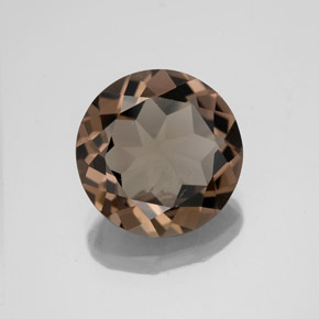3.57 ct Brown Smoky Quartz Stone, Natural Smoky Quartz in Round Facet Shape for Sale