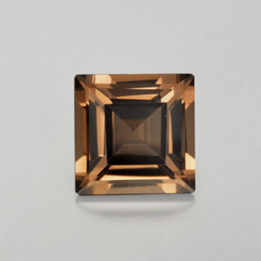 4.03 ct Brown Smoky Quartz Gemstone, Smoky Quartz Gem in Square Facet Shape for Sale.