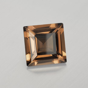 4.03 ct Brown Smoky Quartz Stone, Natural Smoky Quartz in Square Facet Shape for Sale