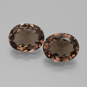 4.26 ct Brown Smoky Quartz Gemstone, Smoky Quartz Gem in Oval Facet Shape for Sale.