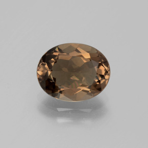2.30 ct Brown Smoky Quartz Gemstone, Smoky Quartz Gem in Oval Facet Shape for Sale.