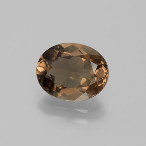 2.30 ct Brown Smoky Quartz Stone, Natural Smoky Quartz in Oval Facet Shape for Sale