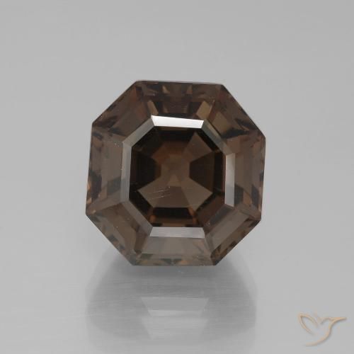 Cuarzo ahumado de talla Asscher de 9,97 quilates, 12,7 x 12,7 mm de Brasil, Photo A