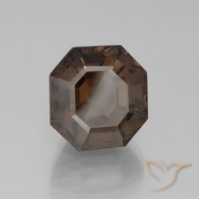 9.97 ct Brown Smoky Quartz Stone, Natural Smoky Quartz in Asscher Cut Shape for Sale