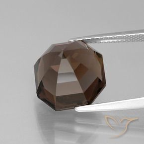 Smoky Quartz Gemstone in 13 x 13 mm (calibrated) Size for Sale, Smoky Quartz Stone in Umber Brown Color