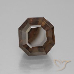 9.02 ct Brown Smoky Quartz Stone, Natural Smoky Quartz in Asscher Cut Shape for Sale