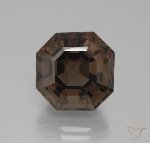 10.20ct Natural Umber Brown Smoky Quartz, Emerald Cut, VVS-VS