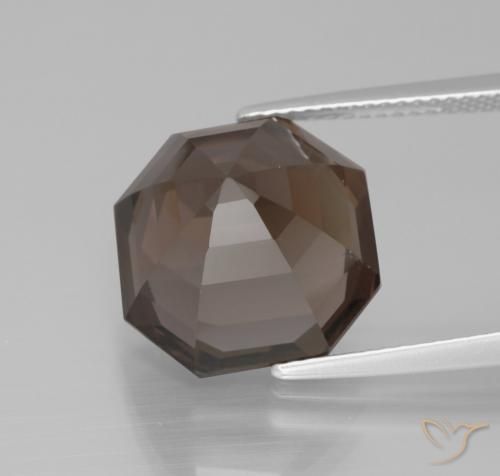 Smoky Quartz Gemstone in 13 x 13 mm (calibrated) Size for Sale, Smoky Quartz Stone in Umber Brown Color