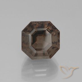 8.98 ct Brown Smoky Quartz Stone, Natural Smoky Quartz in Asscher Cut Shape for Sale