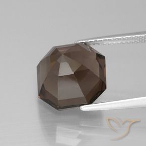 Smoky Quartz Gemstone in 12 x 12 mm (calibrated) Size for Sale, Smoky Quartz Stone in Umber Brown Color