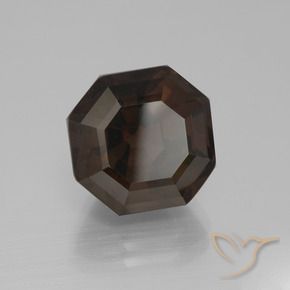 8.77 ct Brown Smoky Quartz Stone, Natural Smoky Quartz in Asscher Cut Shape for Sale