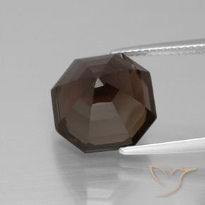 Smoky Quartz Gemstone in 12 x 12 mm (calibrated) Size for Sale, Smoky Quartz Stone in Dark Brown Color