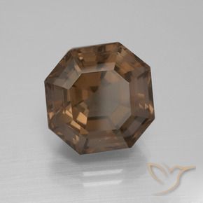 8.89 ct Brown Smoky Quartz Stone, Natural Smoky Quartz in Asscher Cut Shape for Sale