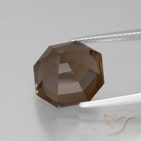 Smoky Quartz Gemstone in 13 x 13 mm (calibrated) Size for Sale, Smoky Quartz Stone in Chocolate Brown Color