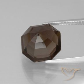 Smoky Quartz Gemstone in 12 x 12 mm (calibrated) Size for Sale, Smoky Quartz Stone in Medium Brown Color