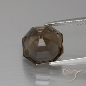 Smoky Quartz Gemstone in 10.4 x 10.4 mm Size for Sale, Smoky Quartz Stone in Umber Brown Color