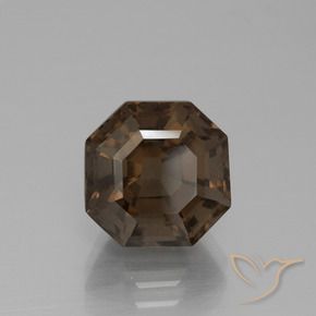 5.40 ct Brown Smoky Quartz Stone, Natural Smoky Quartz in Asscher Cut Shape for Sale