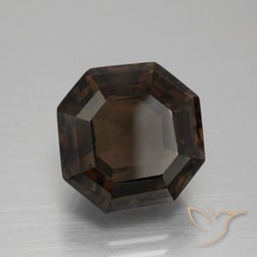 7.77 ct Brown Smoky Quartz Stone, Natural Smoky Quartz in Asscher Cut Shape for Sale