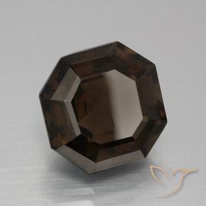 8.14 ct Brown Smoky Quartz Stone, Natural Smoky Quartz in Asscher Cut Shape for Sale
