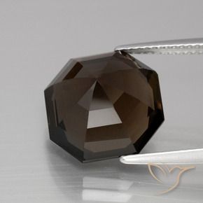 Smoky Quartz Gemstone in 13 x 13 mm (calibrated) Size for Sale, Smoky Quartz Stone in Chocolate Brown Color
