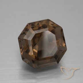 7.95 ct Brown Smoky Quartz Stone, Natural Smoky Quartz in Asscher Cut Shape for Sale