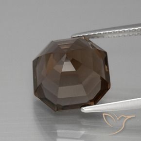 Smoky Quartz Gemstone in 12 x 12 mm (calibrated) Size for Sale, Smoky Quartz Stone in Medium Brown Color