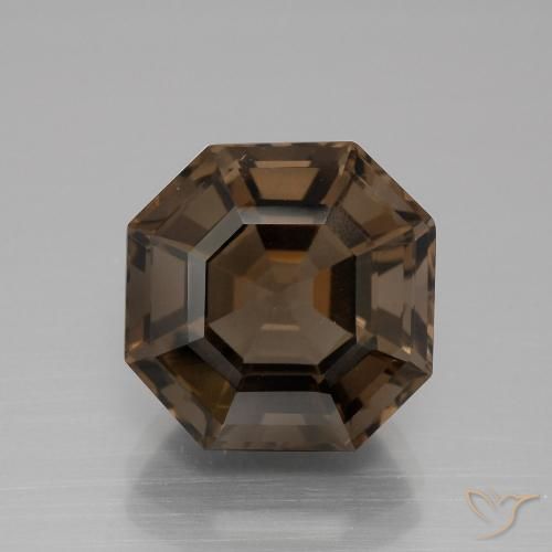 7.23ct Natural Chocolate Brown Smoky Quartz, Emerald Cut, VS