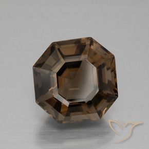 7.23 ct Brown Smoky Quartz Stone, Natural Smoky Quartz in Asscher Cut Shape for Sale